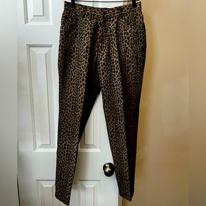 Fendi Leopard-Printed Straight-Leg Jeans - image 1